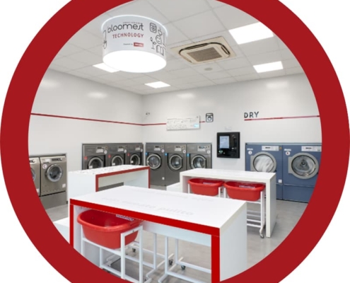 interno lavanderia a gettone